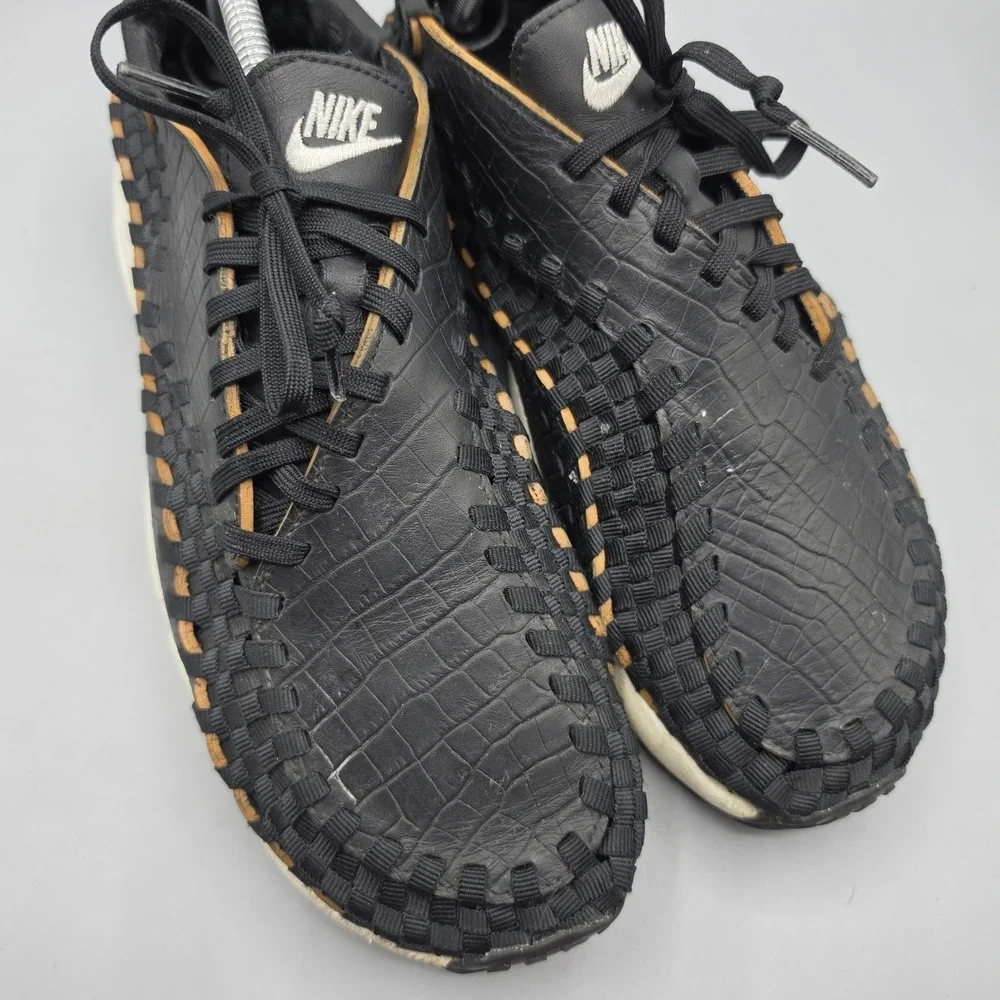 Nike Footscape Sandals Shoes Womens 12 Black Comfort Woven Casual Active